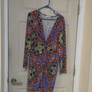 Flounce London Multicolor Patterned Dress Size 12 [1213]